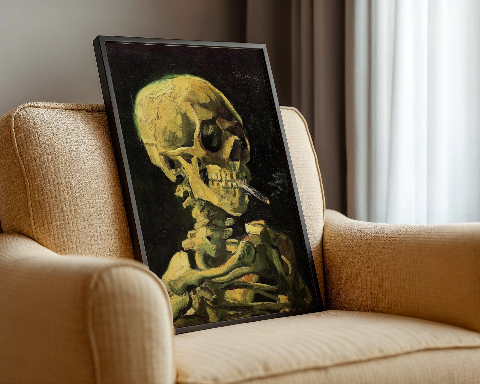 Vincent van Gogh - Skull of a Skeleton with Burning Cigarette (1886)