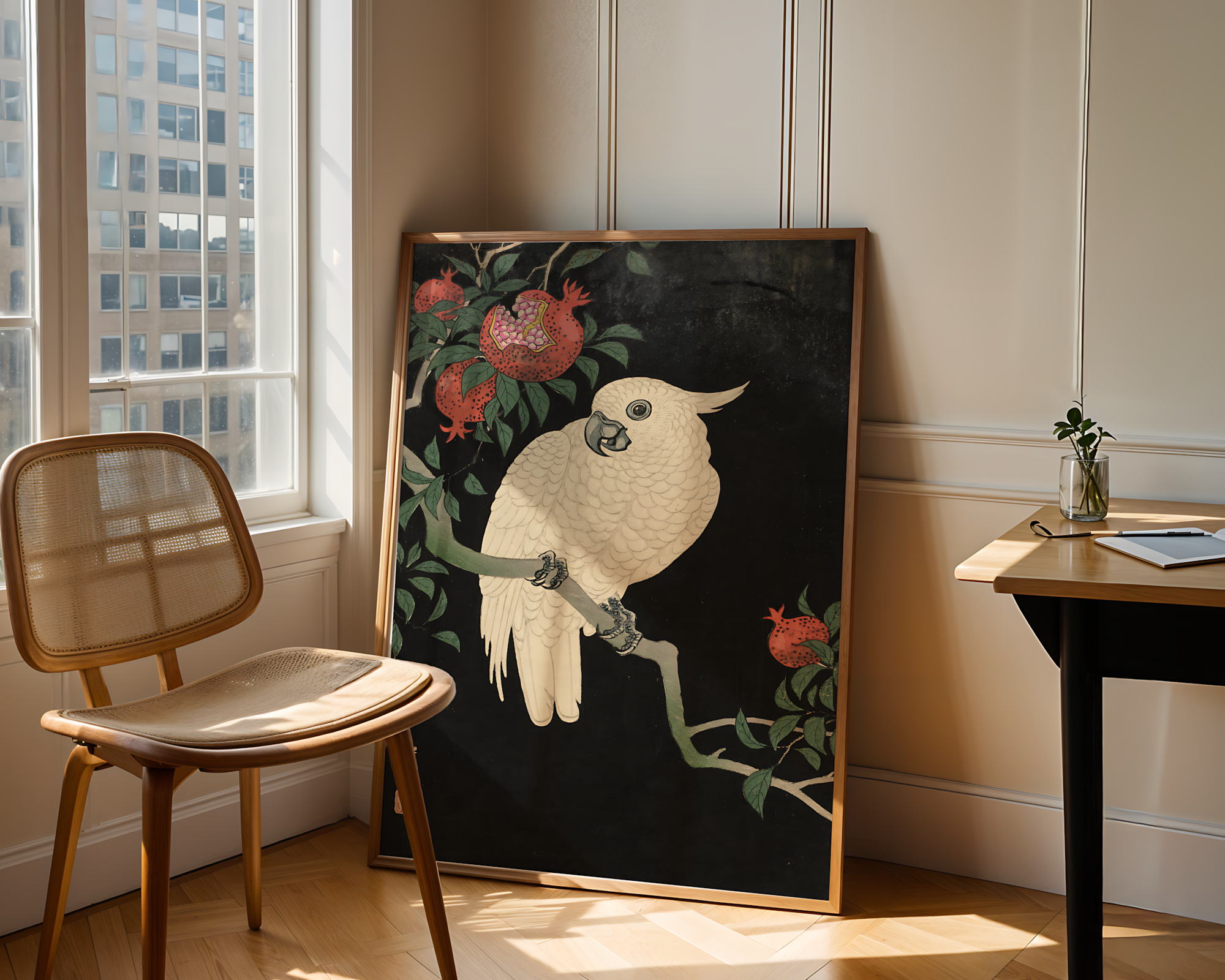 Ohara Koson - Cockatoo and Pomegranate