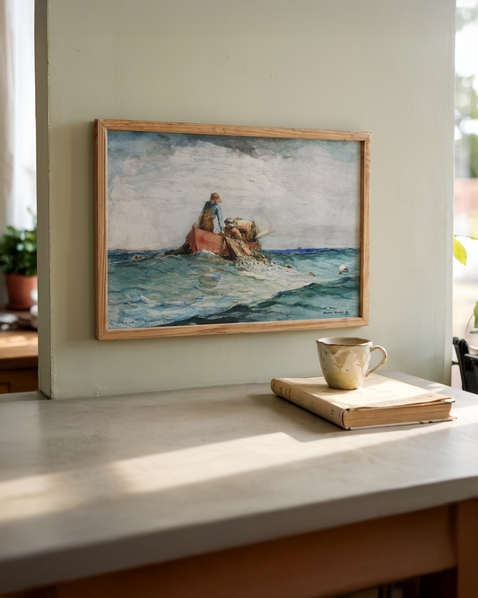 Winslow Homer - Hauling in the Nets (1887)