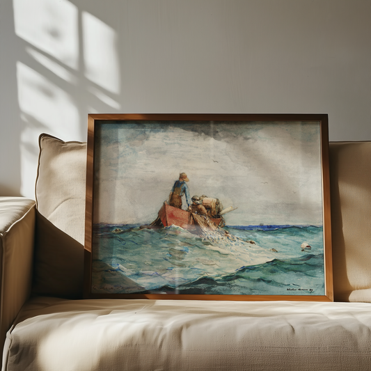 Winslow Homer - Hauling in the Nets (1887)