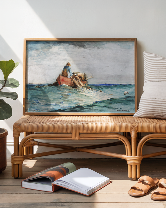 Winslow Homer - Hauling in the Nets (1887)