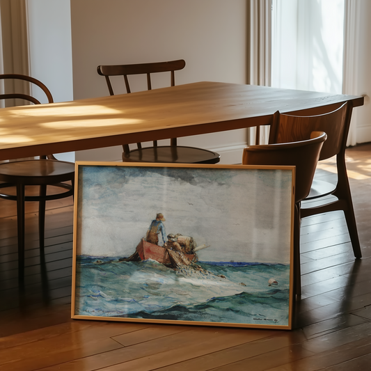 Winslow Homer - Hauling in the Nets (1887)