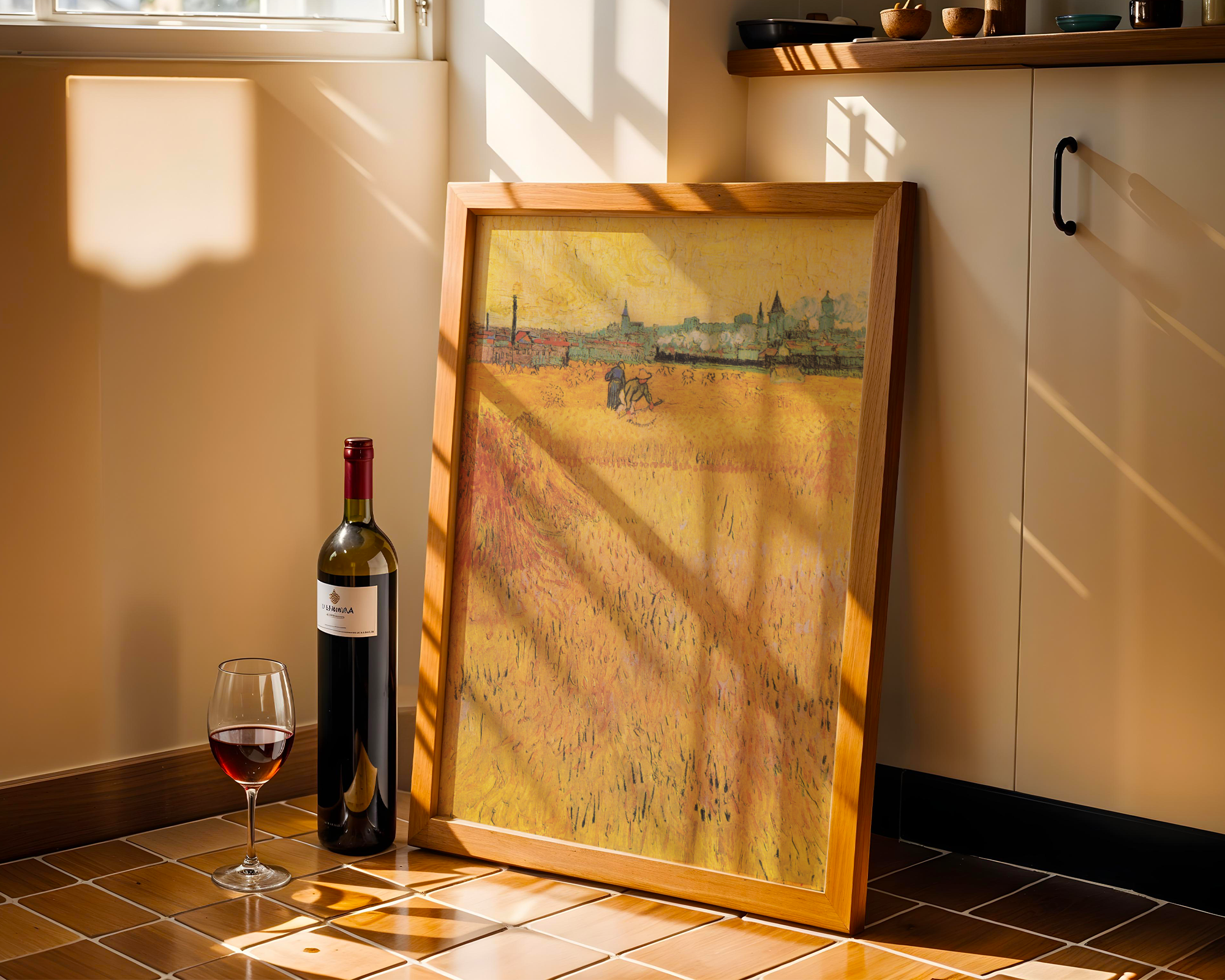 Vincent van Gogh - Arles: Utsikt fra hveteåkeren (1888)