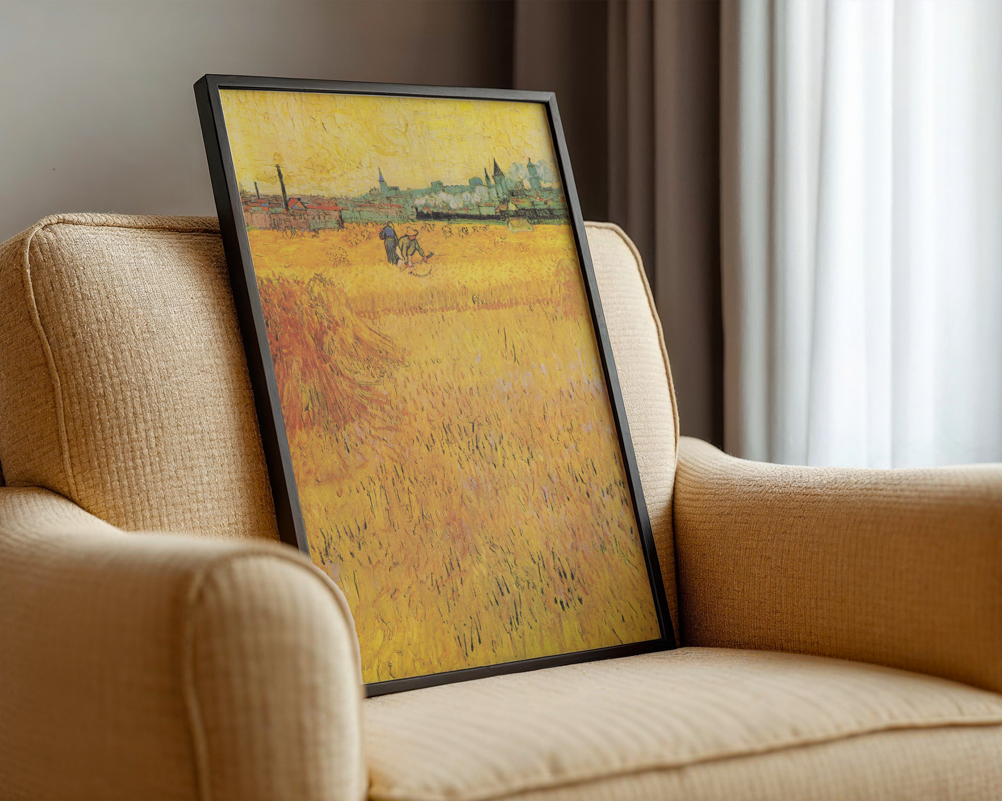 Vincent van Gogh - Arles: Utsikt fra hveteåkeren (1888)