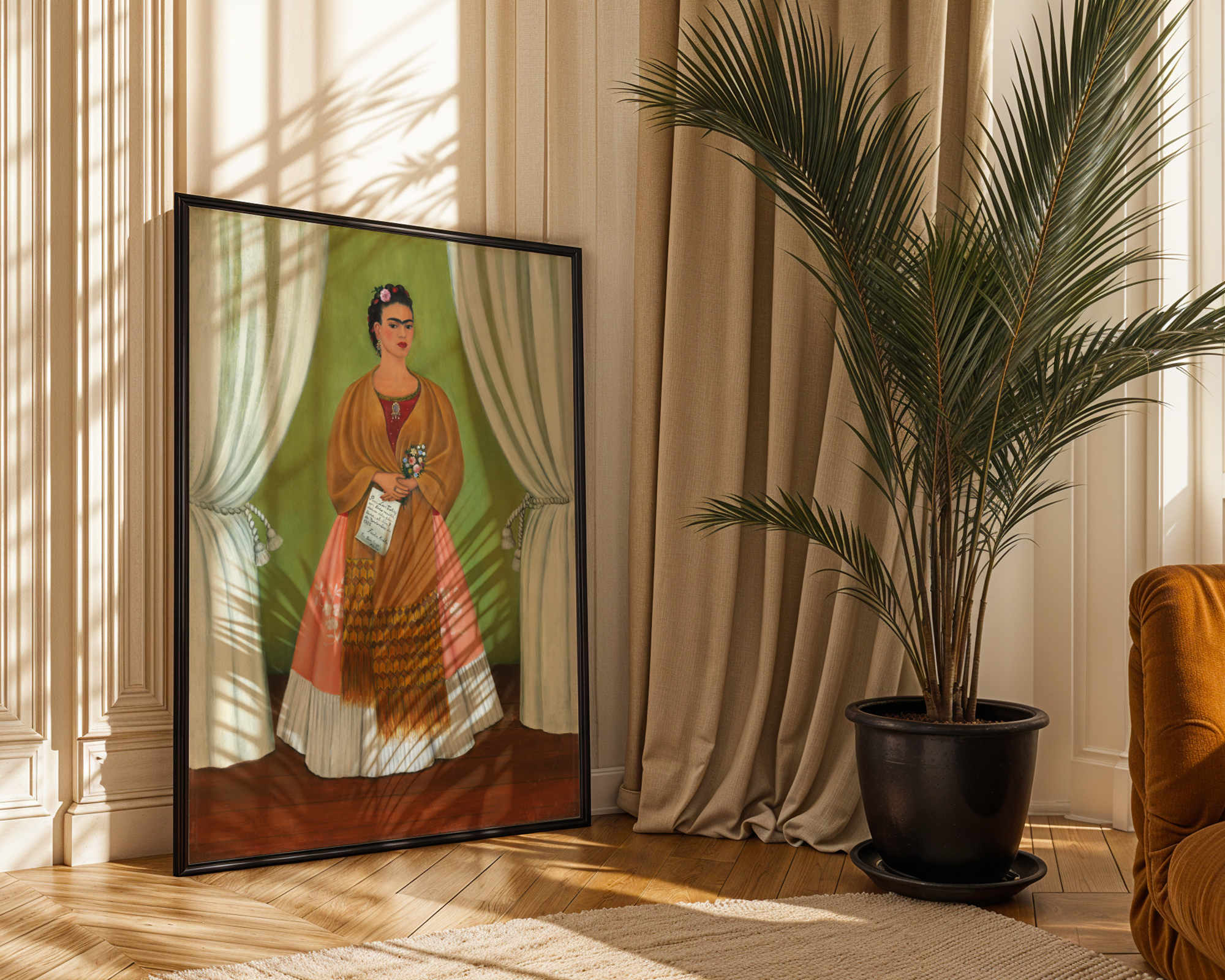 Frida Kahlo - Selvportrett dedikert til Leon Trotskij (1937)