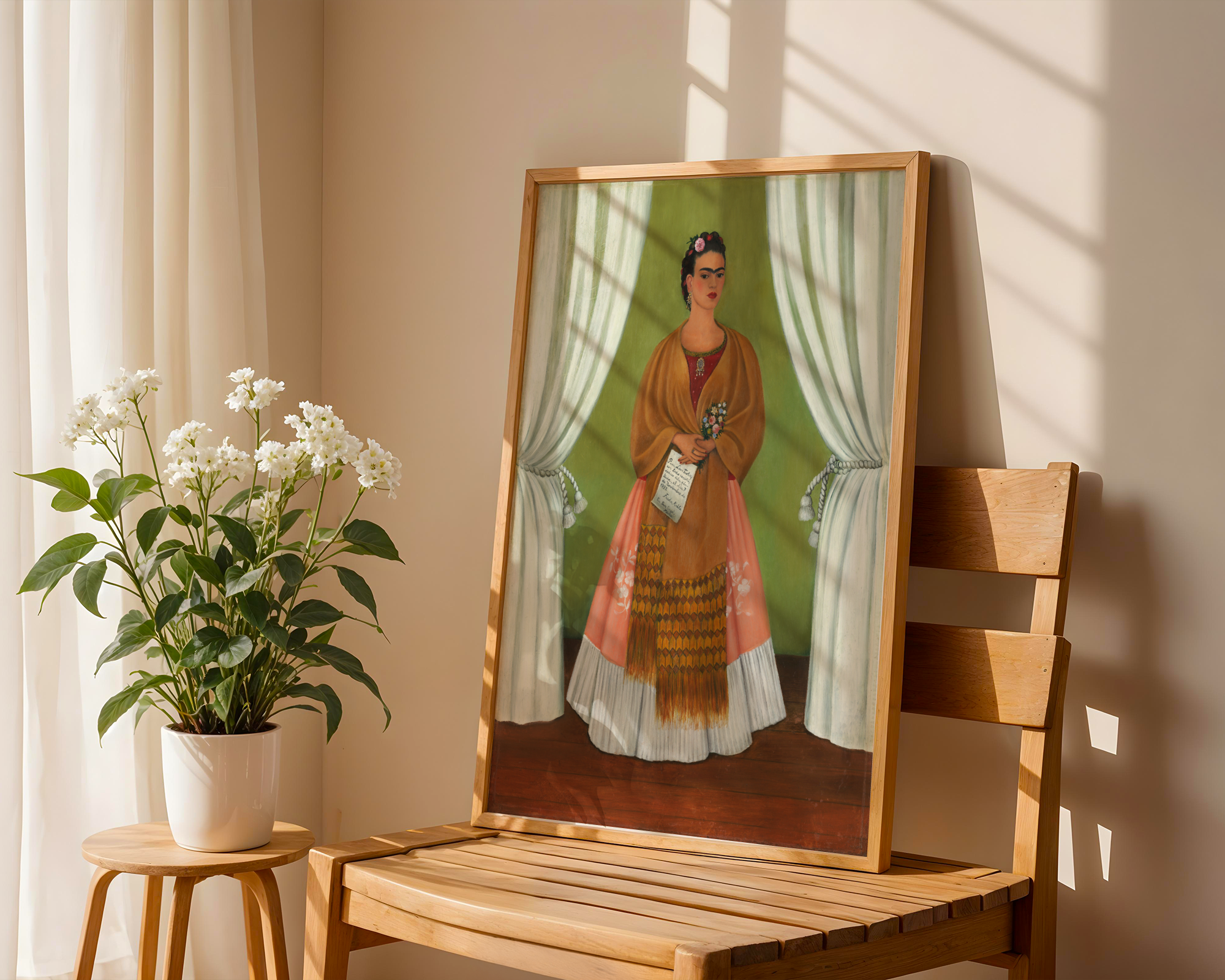 Frida Kahlo - Selvportrett dedikert til Leon Trotskij (1937)