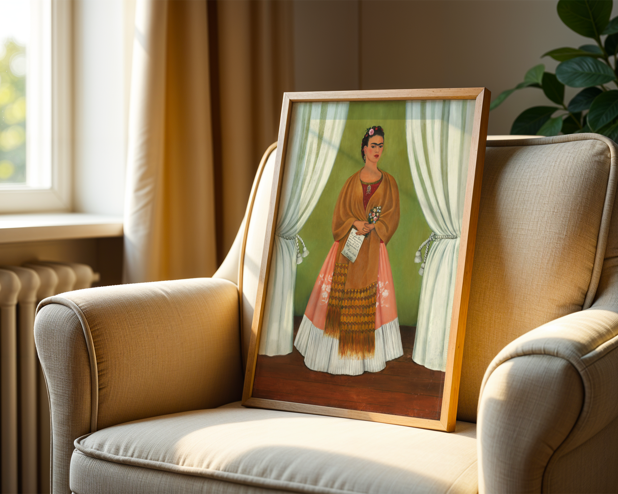 Frida Kahlo - Selvportrett dedikert til Leon Trotskij (1937)