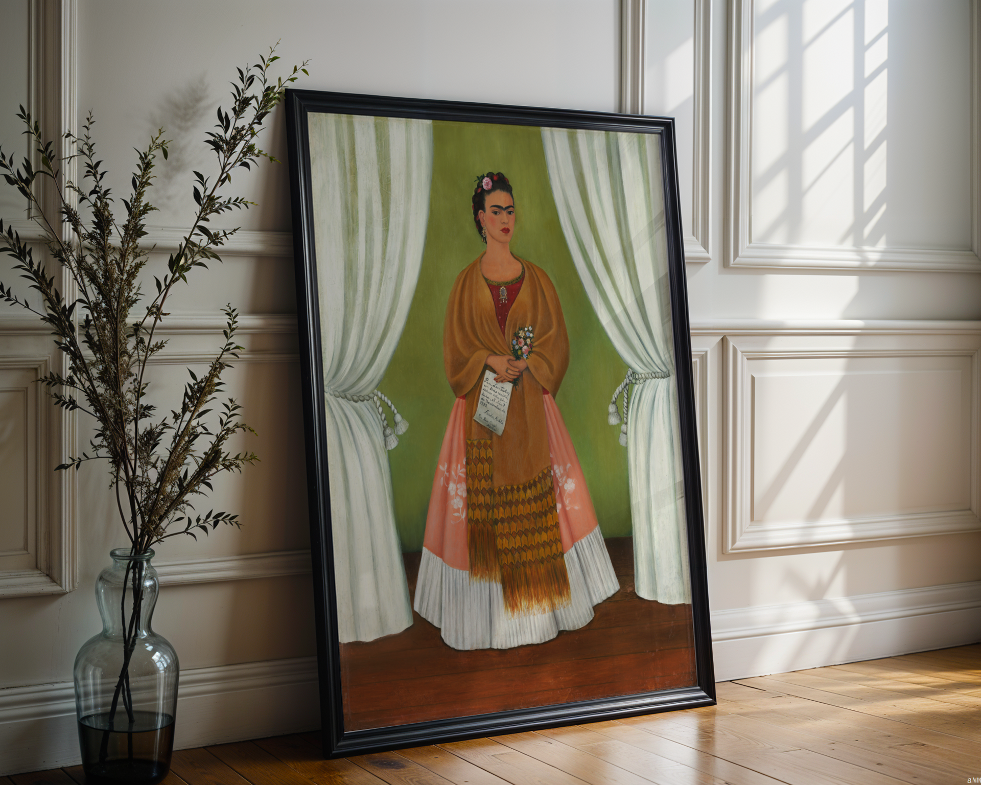 Frida Kahlo - Selvportrett dedikert til Leon Trotskij (1937)