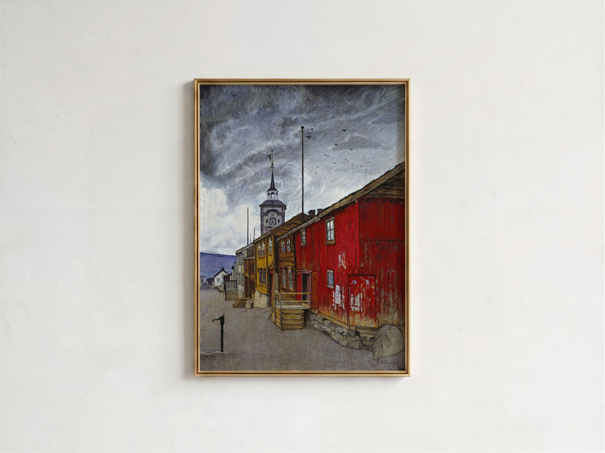 Harald Sohlberg - Gate i Røros (1902)