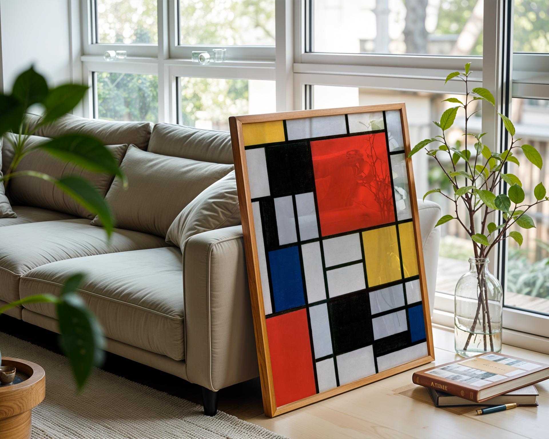 Piet Mondrian - Komposisjon med rødt, blått og gult (1930)