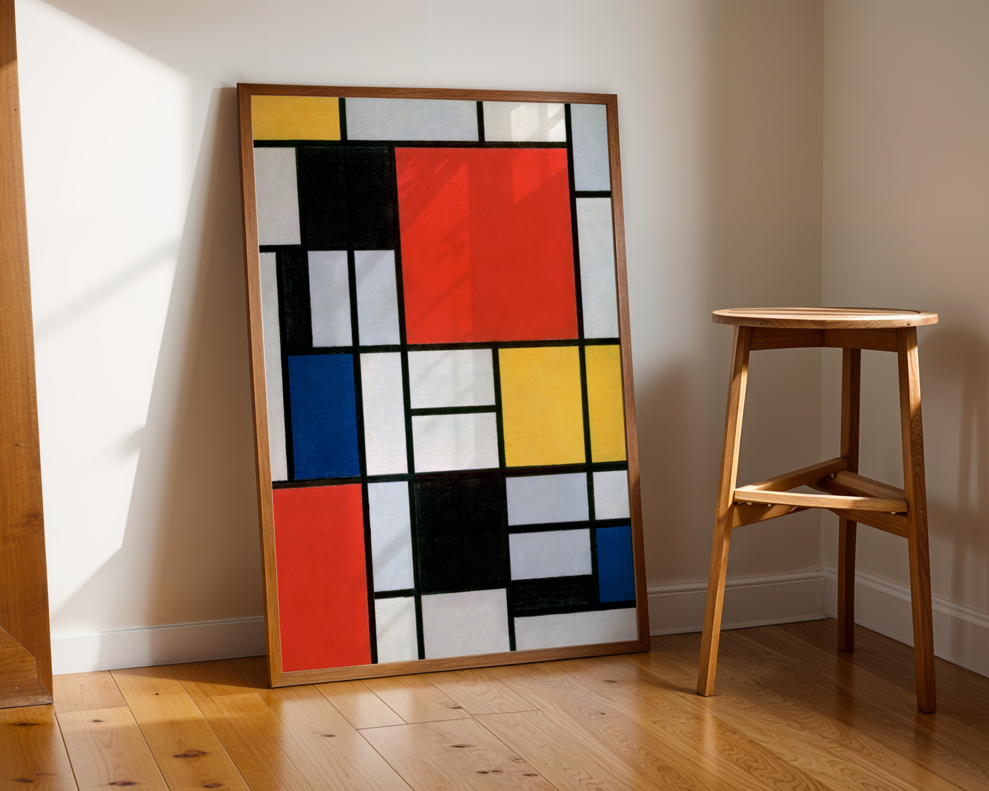 Piet Mondrian - Komposisjon med rødt, blått og gult (1930)