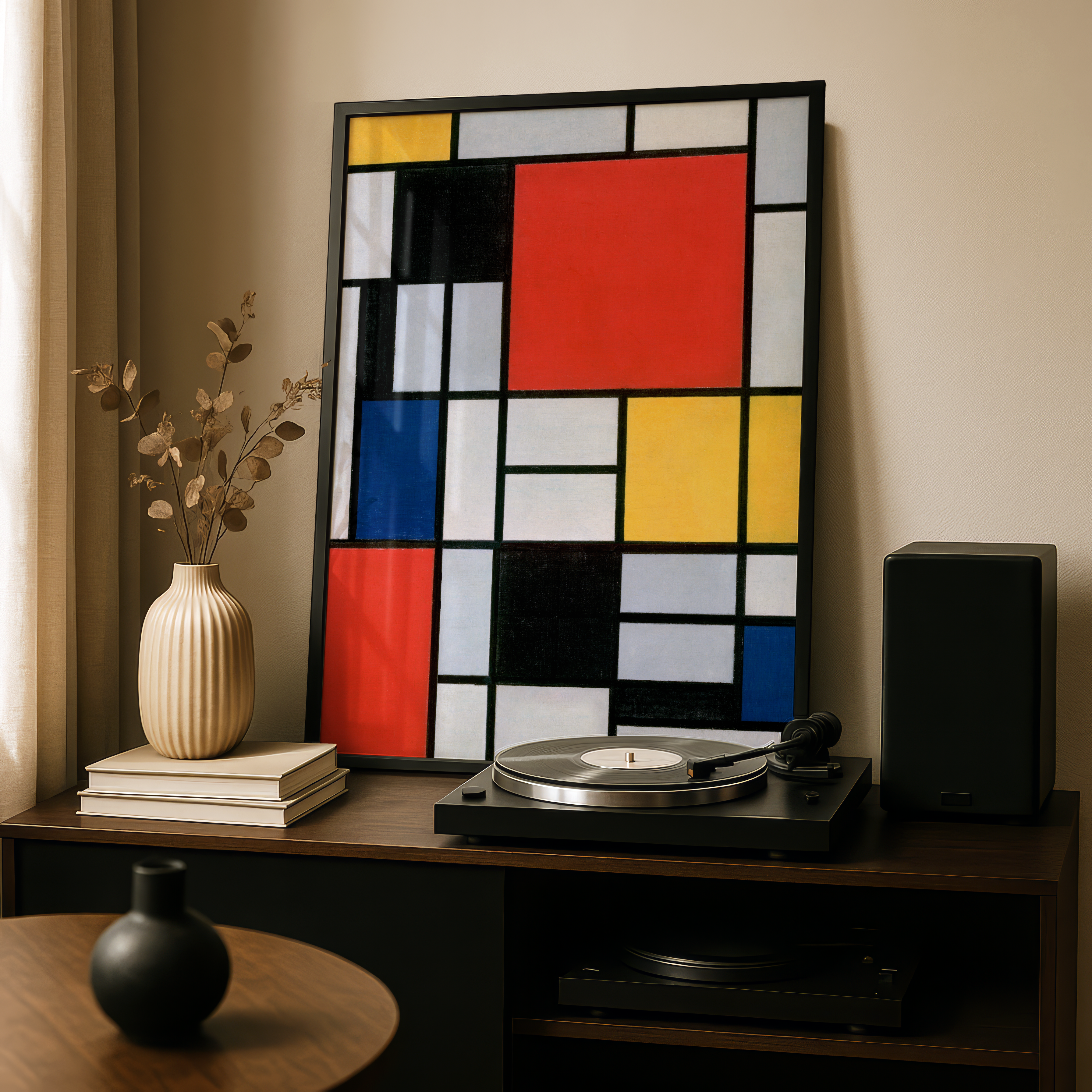 Piet Mondrian - Komposisjon med rødt, blått og gult (1930)