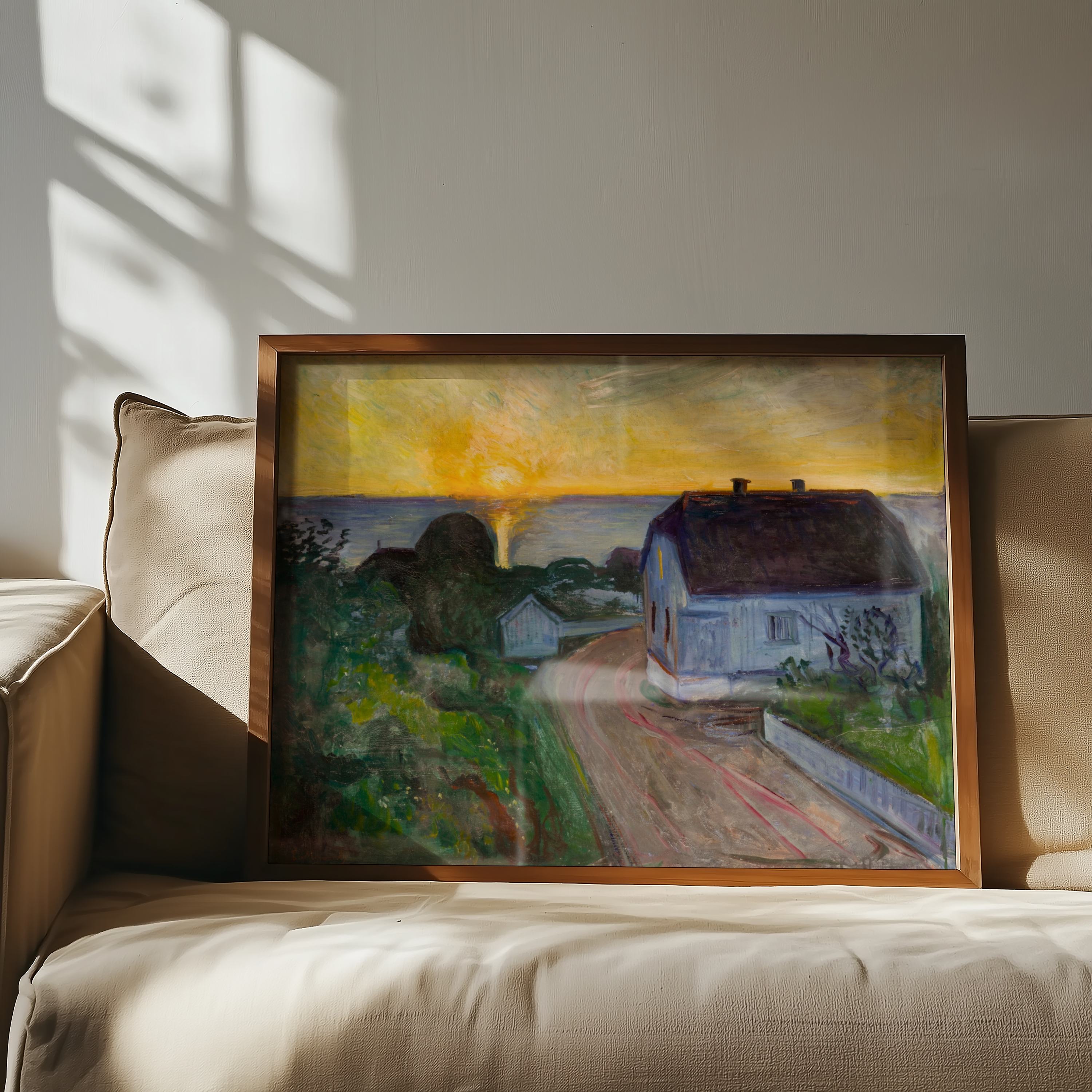 Edvard Munch - Soloppgang i Åsgårdstrand