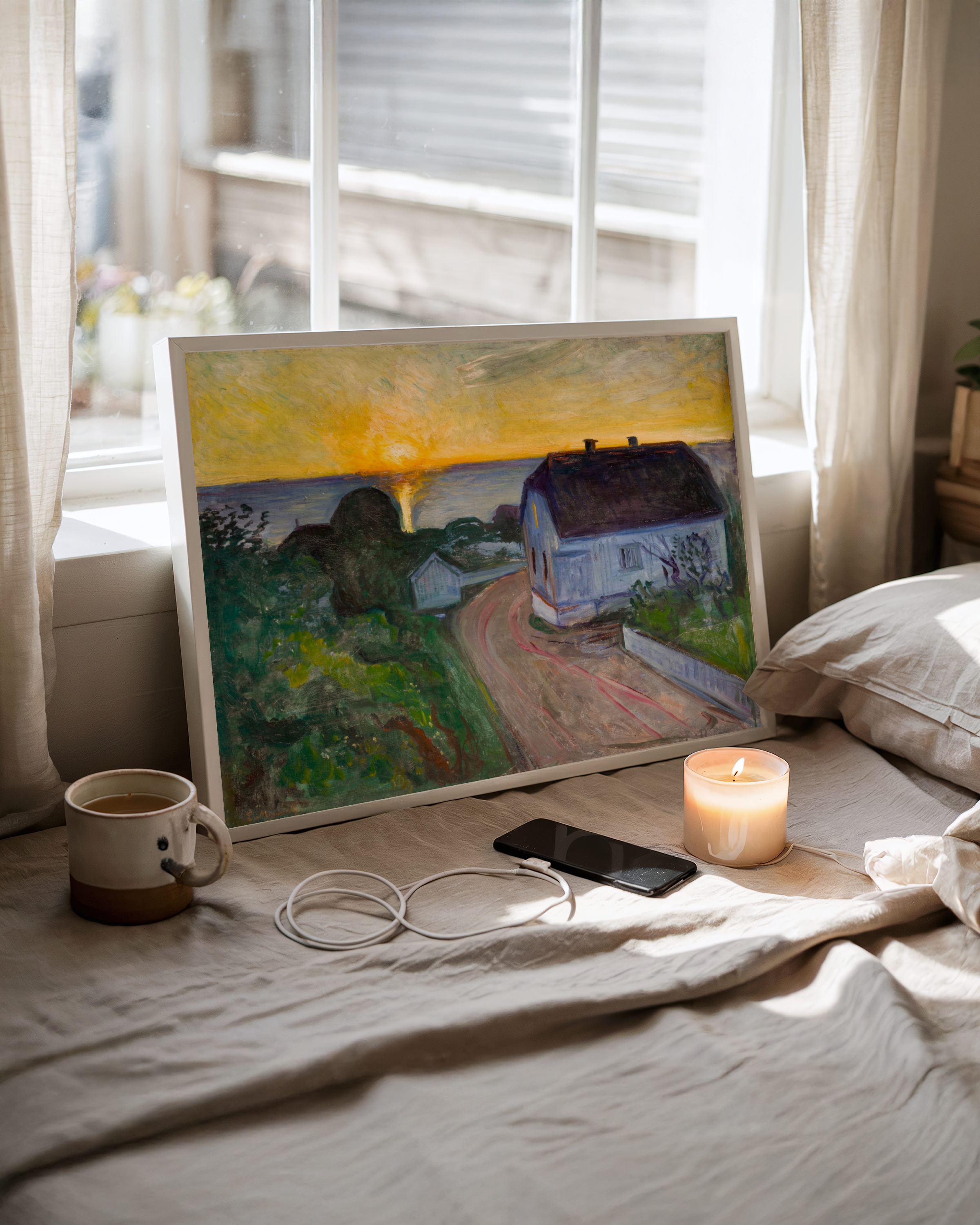 Edvard Munch - Soloppgang i Åsgårdstrand