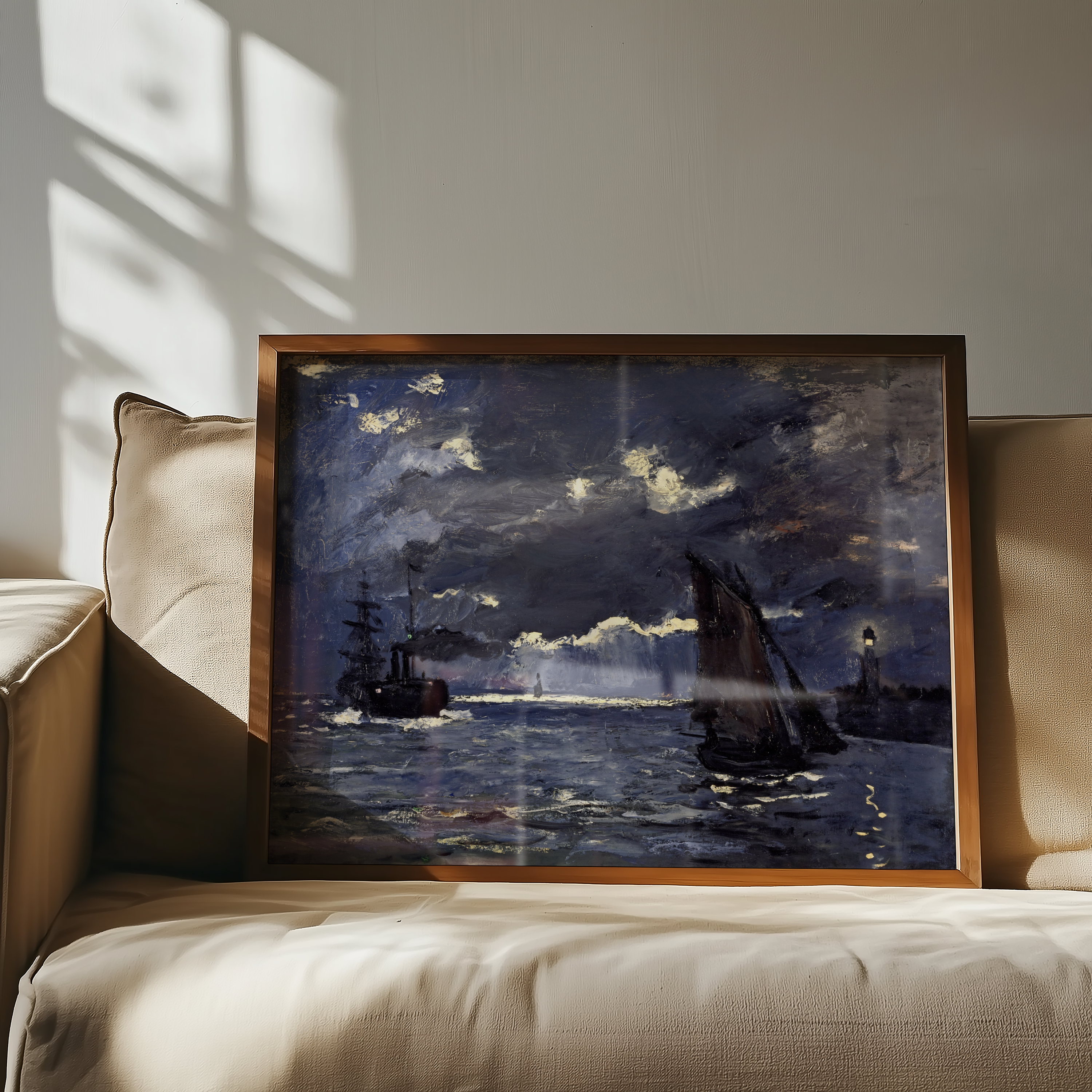 Claude Monet - A Seascape, Shipping by Moonlight