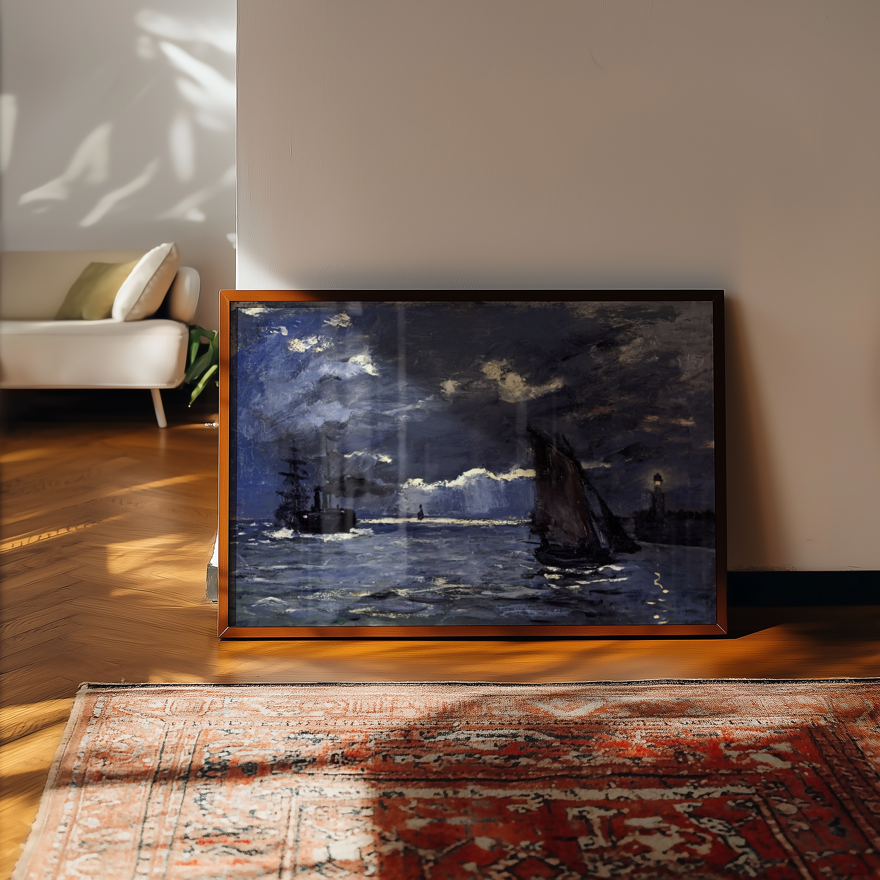 Claude Monet - A Seascape, Shipping by Moonlight