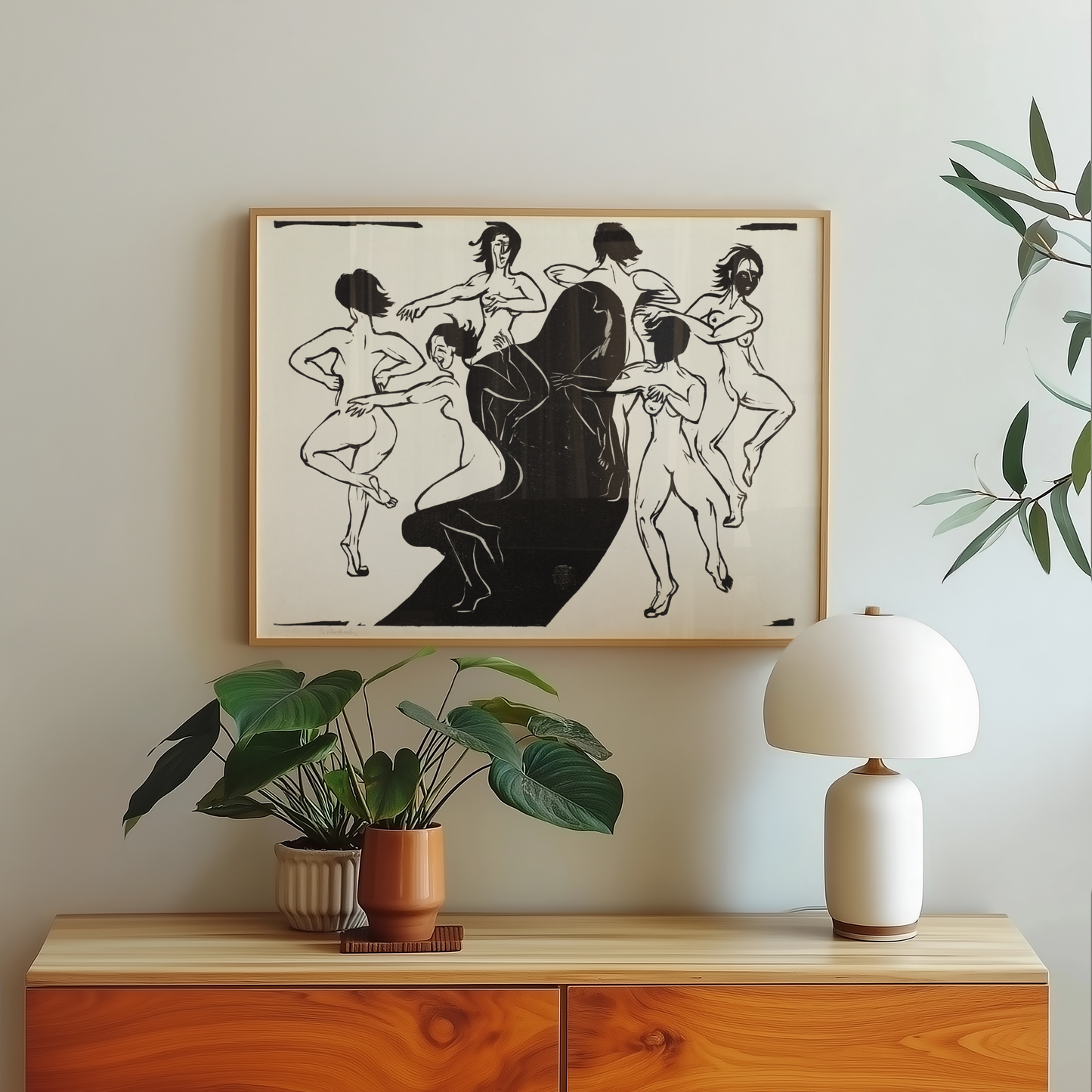 Ernst Ludwig Kirchner - Nudes Dancing Around a Shadow