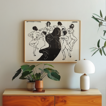 Ernst Ludwig Kirchner - Nudes Dancing Around a Shadow