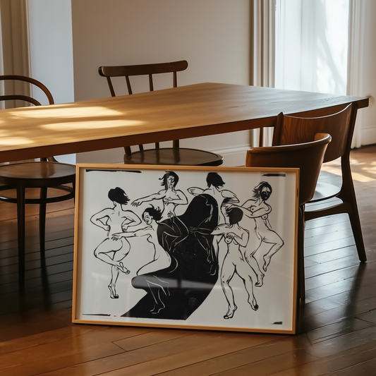 Ernst Ludwig Kirchner - Nudes Dancing Around a Shadow