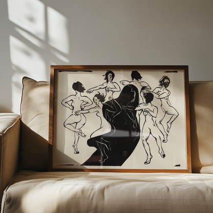 Ernst Ludwig Kirchner - Nudes Dancing Around a Shadow