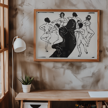 Ernst Ludwig Kirchner - Nudes Dancing Around a Shadow