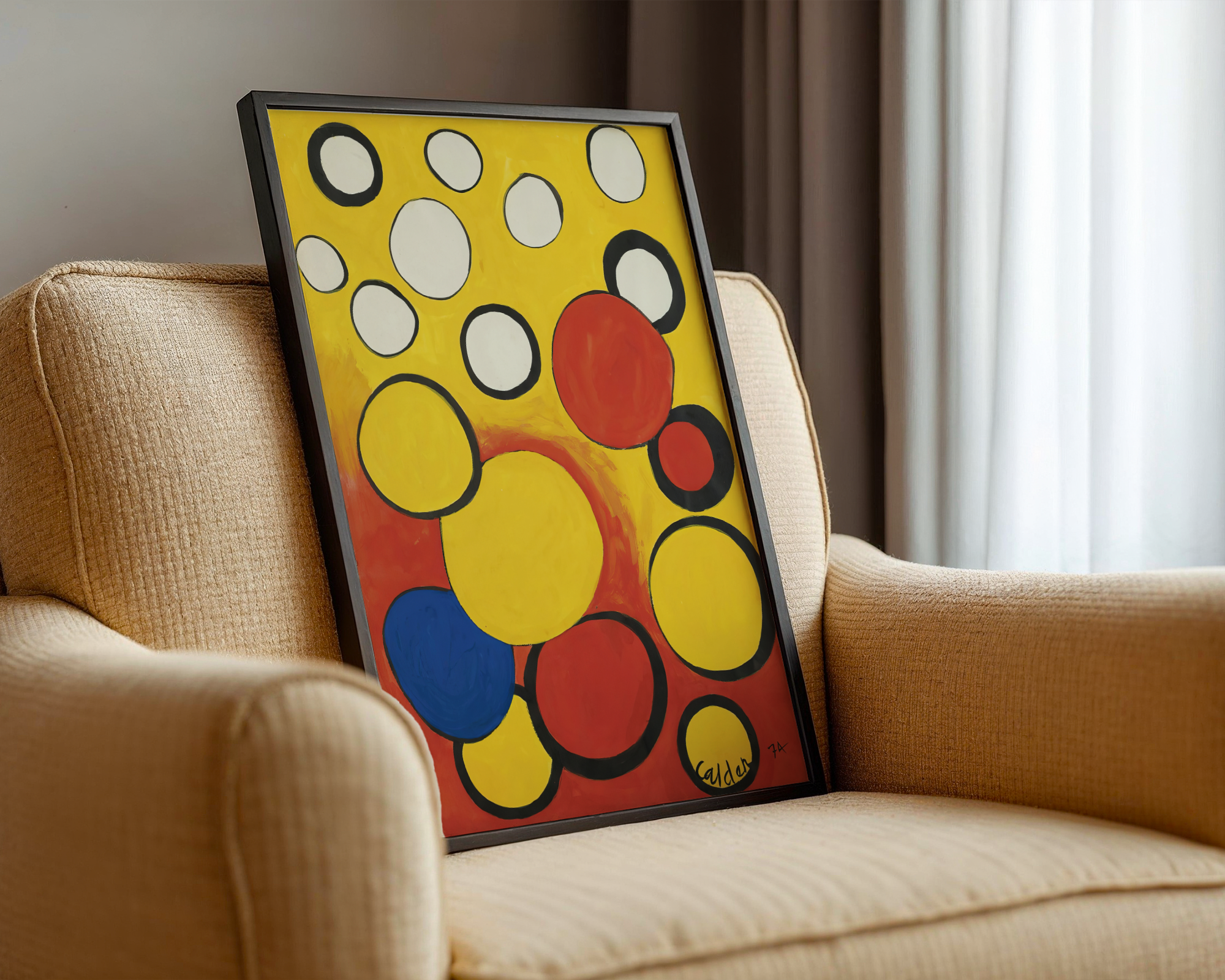 Alexander Calder - Orbs On Yellow And Red