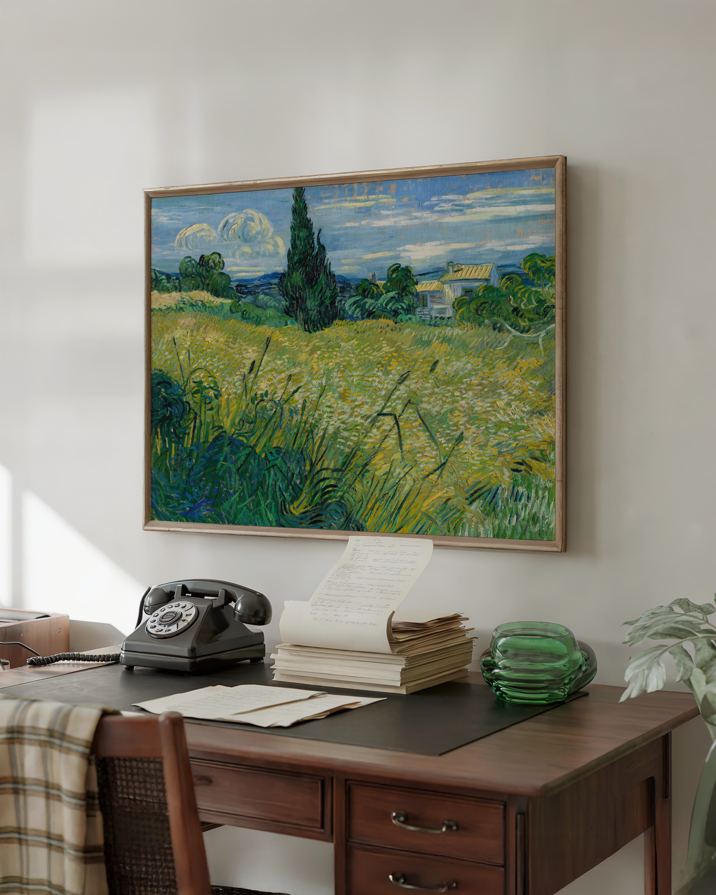 Vincent van Gogh - Hvetemark med sypresser