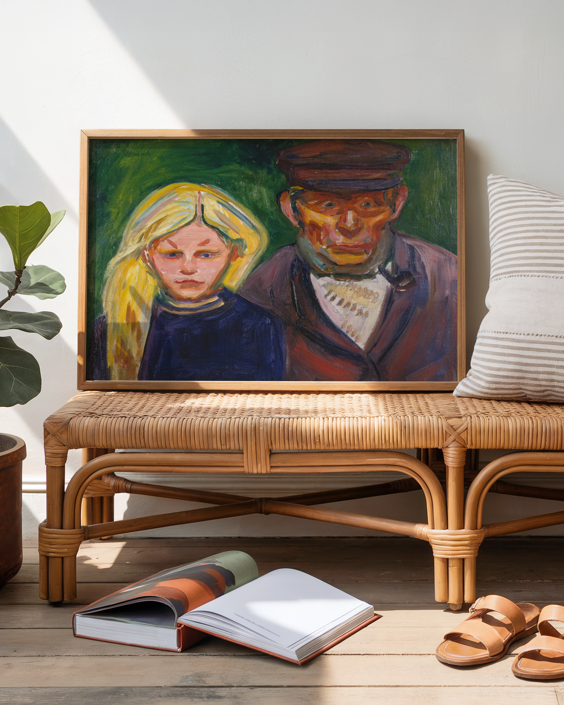 Edvard Munch - Den gamle fiskeren og hans datter