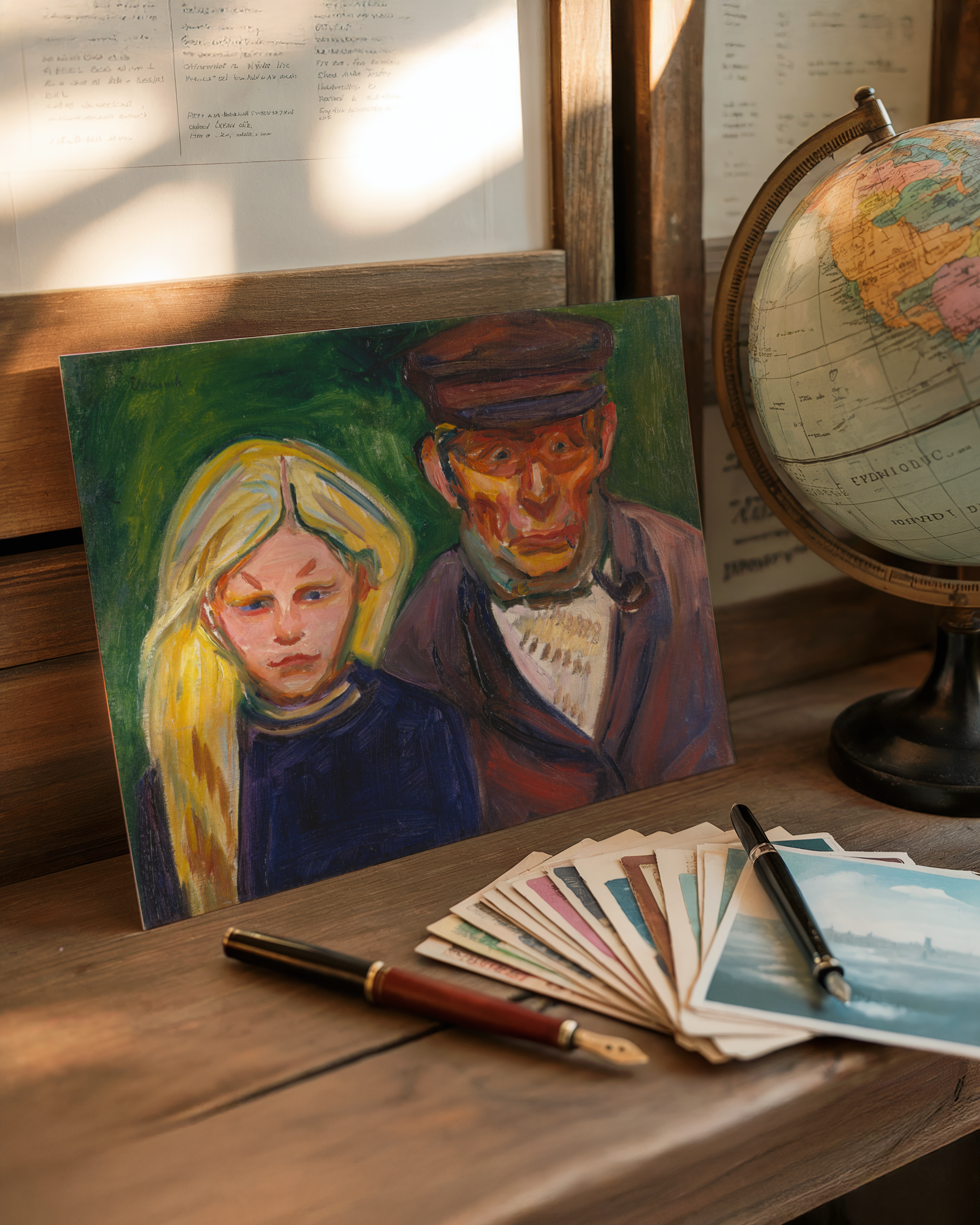Edvard Munch - Den gamle fiskeren og hans datter