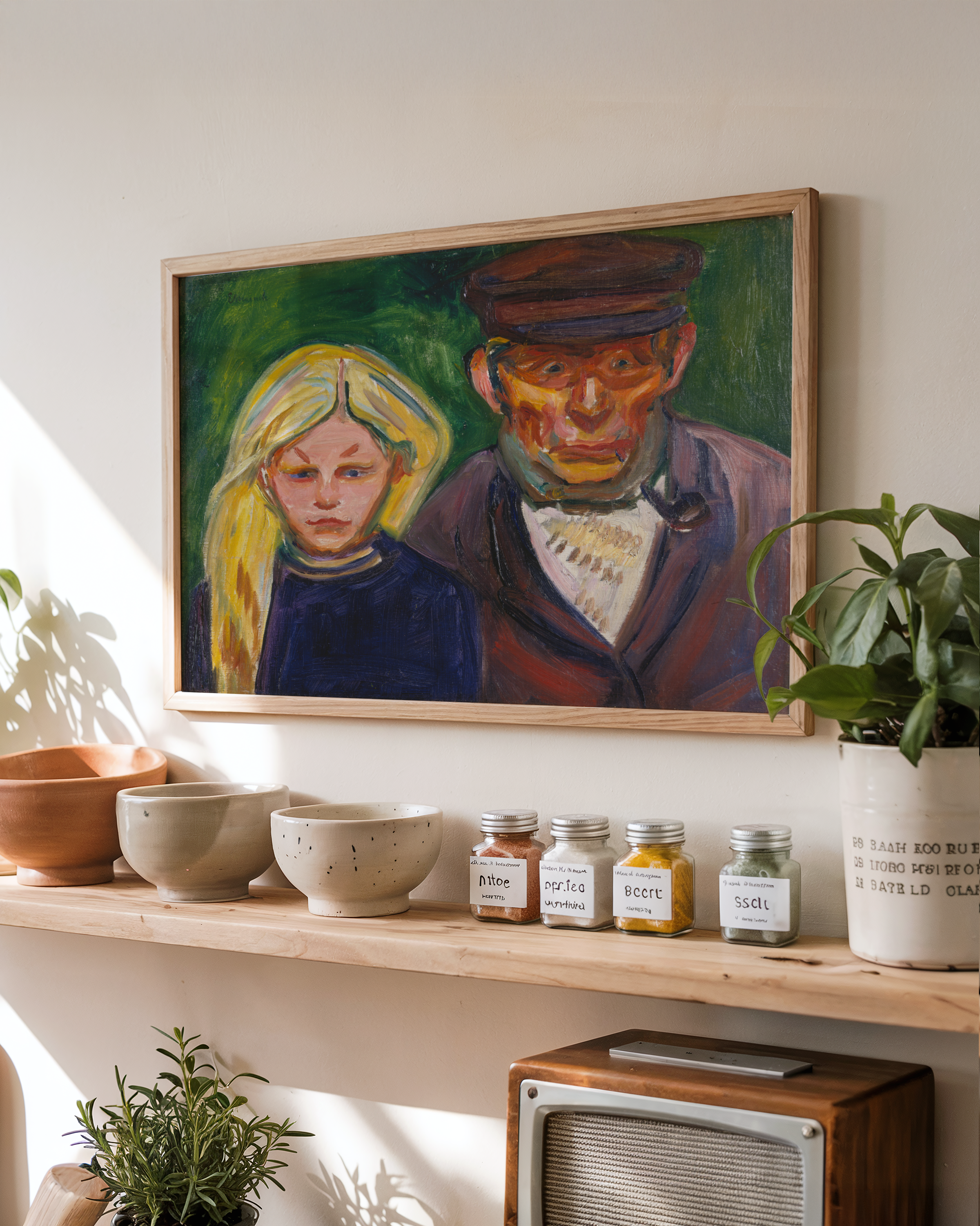 Edvard Munch - Den gamle fiskeren og hans datter