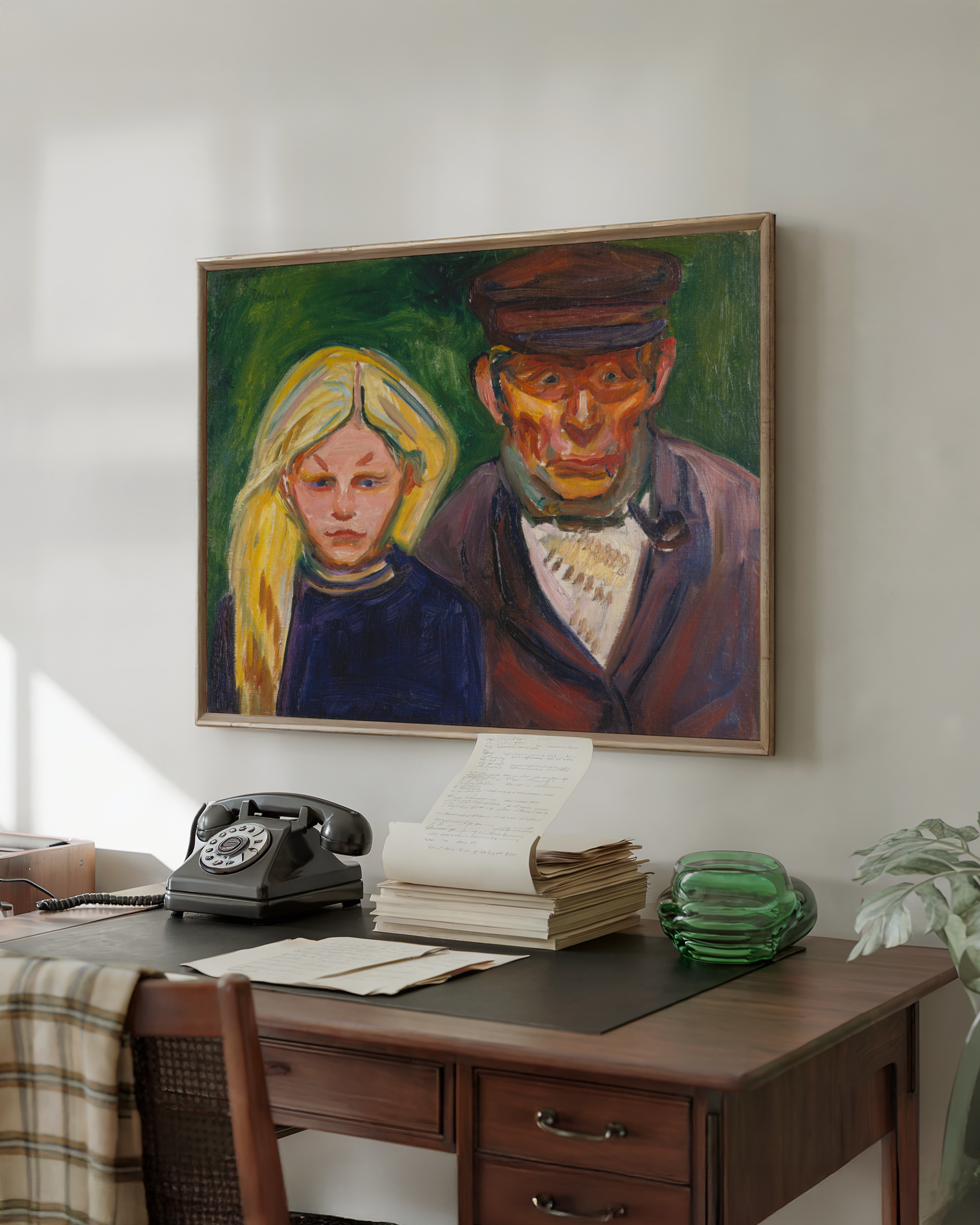 Edvard Munch - Den gamle fiskeren og hans datter