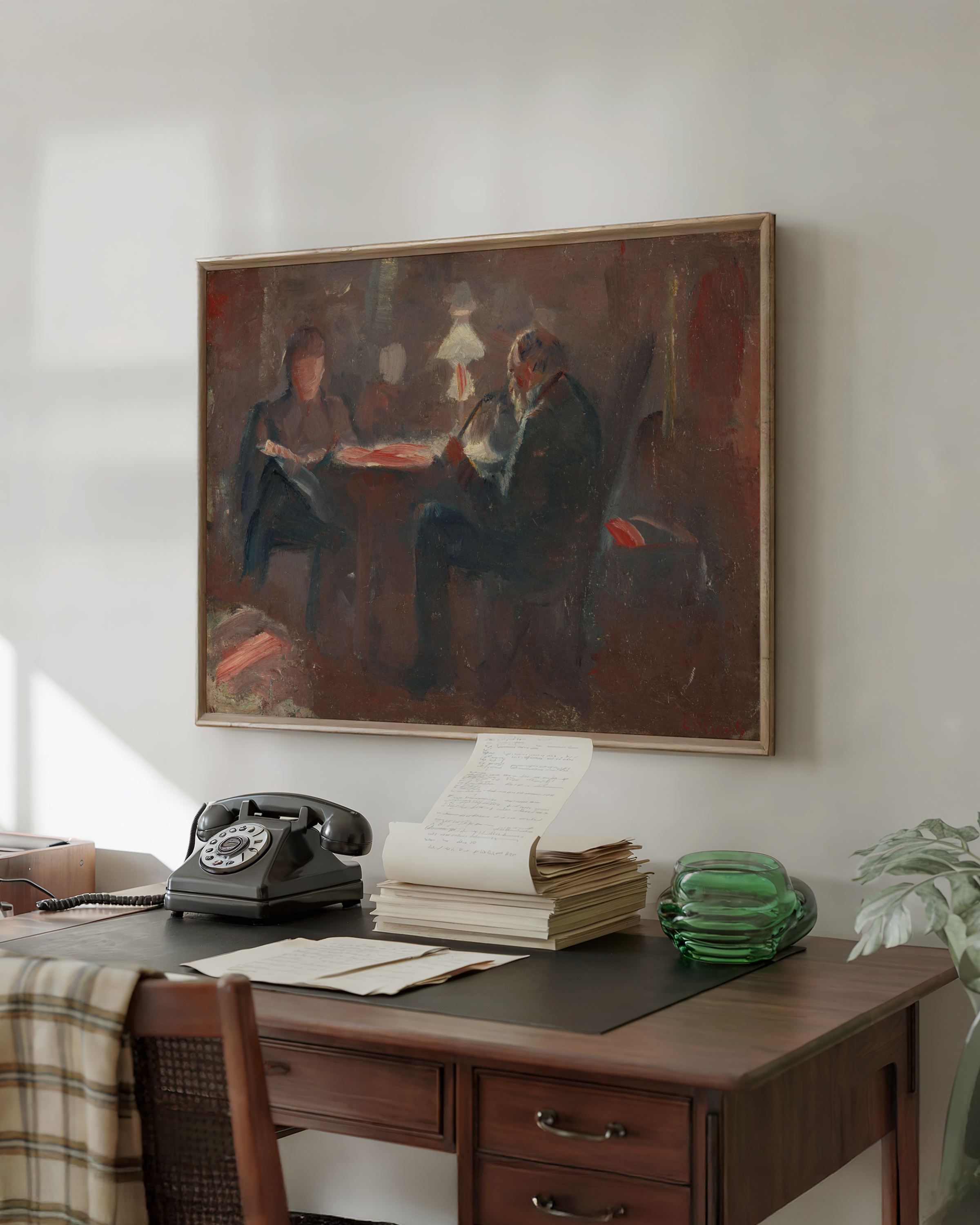 Edvard Munch - Ved parafinlampen