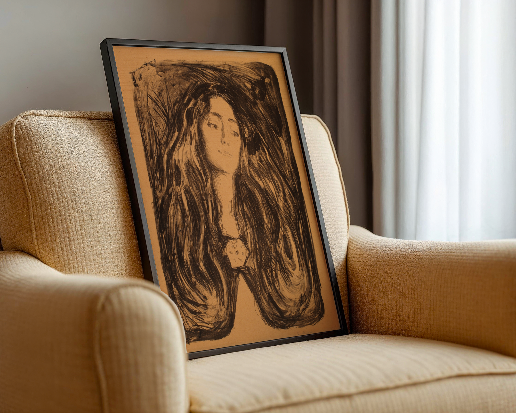 Edvard Munch - Brosjen. Eva Mudocci (1903)