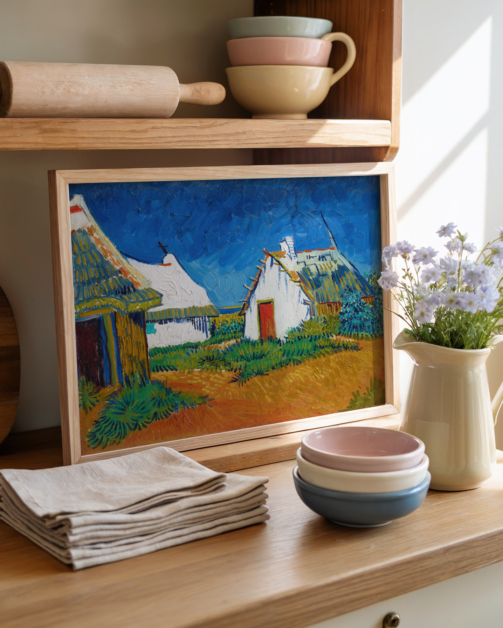 Vincent van Gogh - Tre hvite hytter i Saintes-Maries