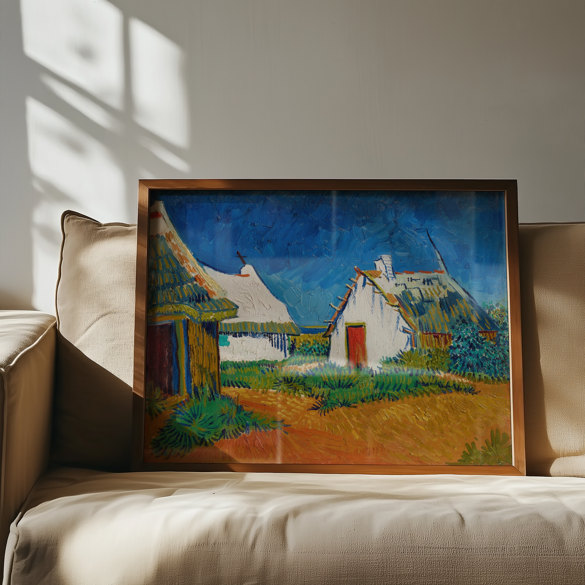 Vincent van Gogh - Tre hvite hytter i Saintes-Maries