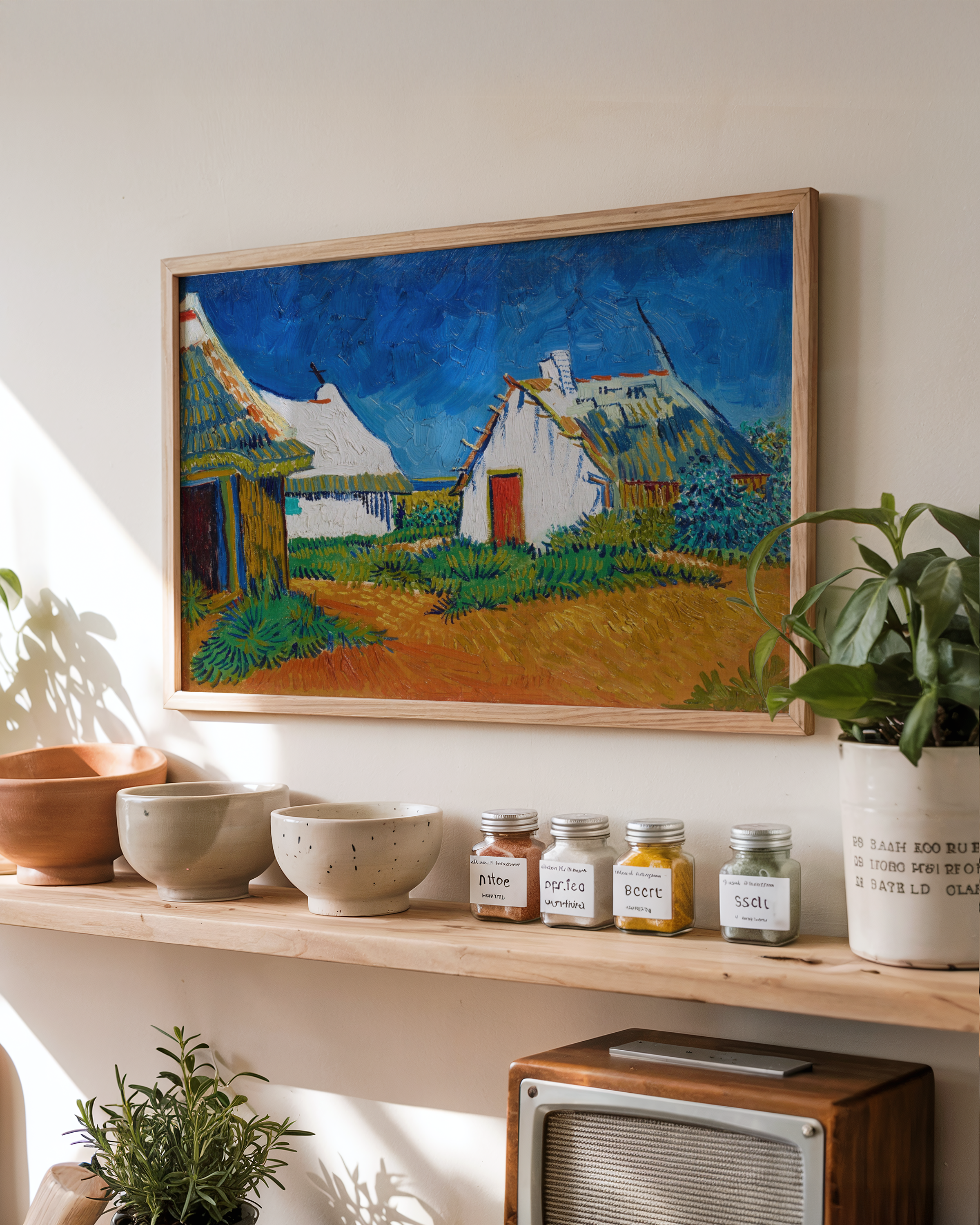 Vincent van Gogh - Tre hvite hytter i Saintes-Maries