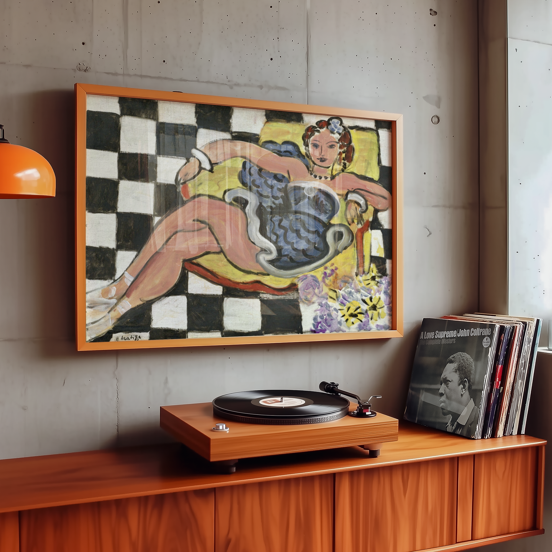 Henri Matisse - Danseuse dans le Fauteuil, sol en Damier (1942)