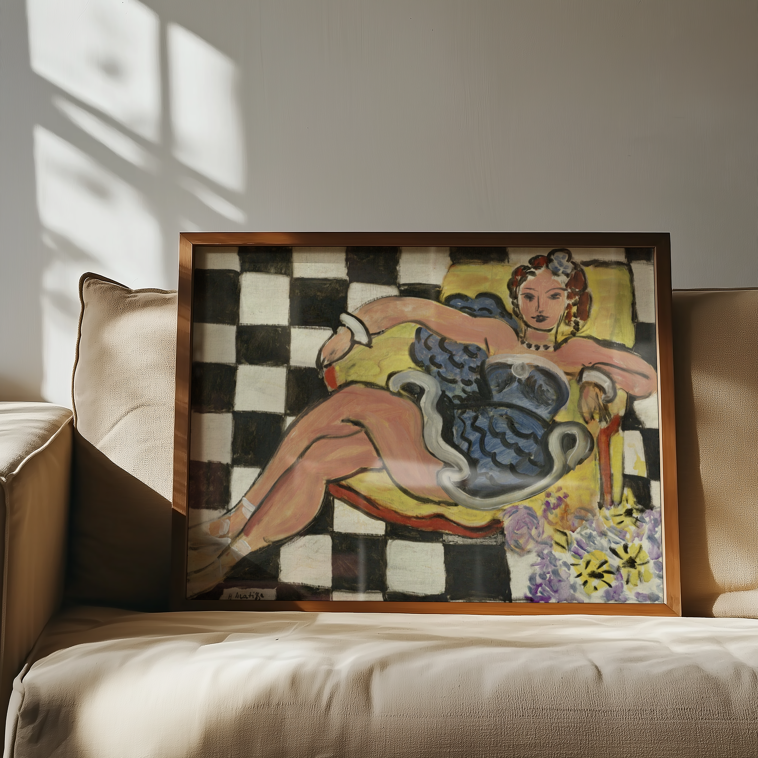 Henri Matisse - Danseuse dans le Fauteuil, sol en Damier (1942)