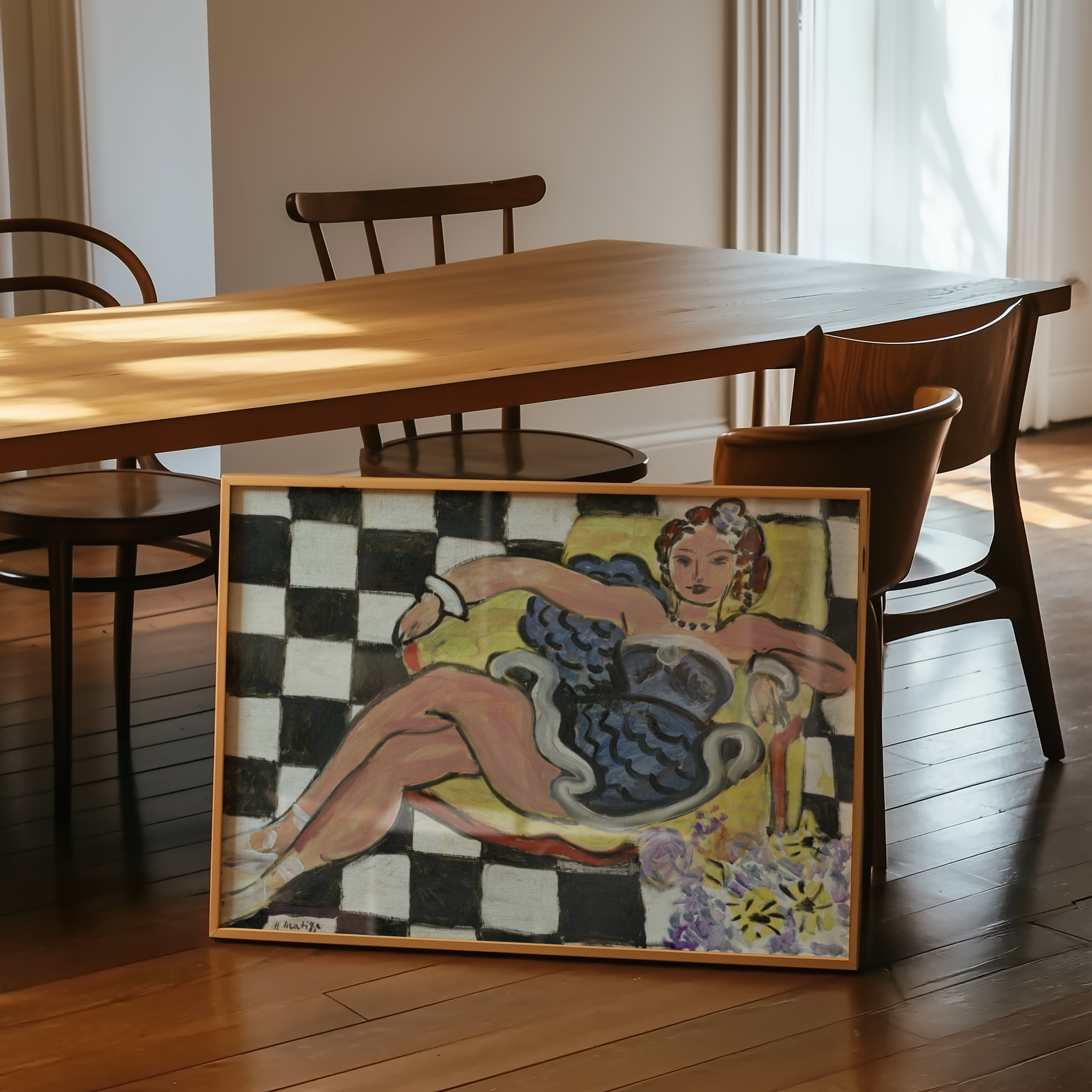 Henri Matisse - Danseuse dans le Fauteuil, sol en Damier (1942)