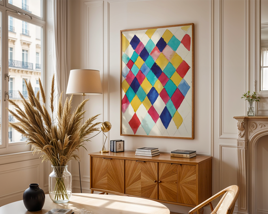 Wassily Kandinsky - Color Study with Diamonds (1913)