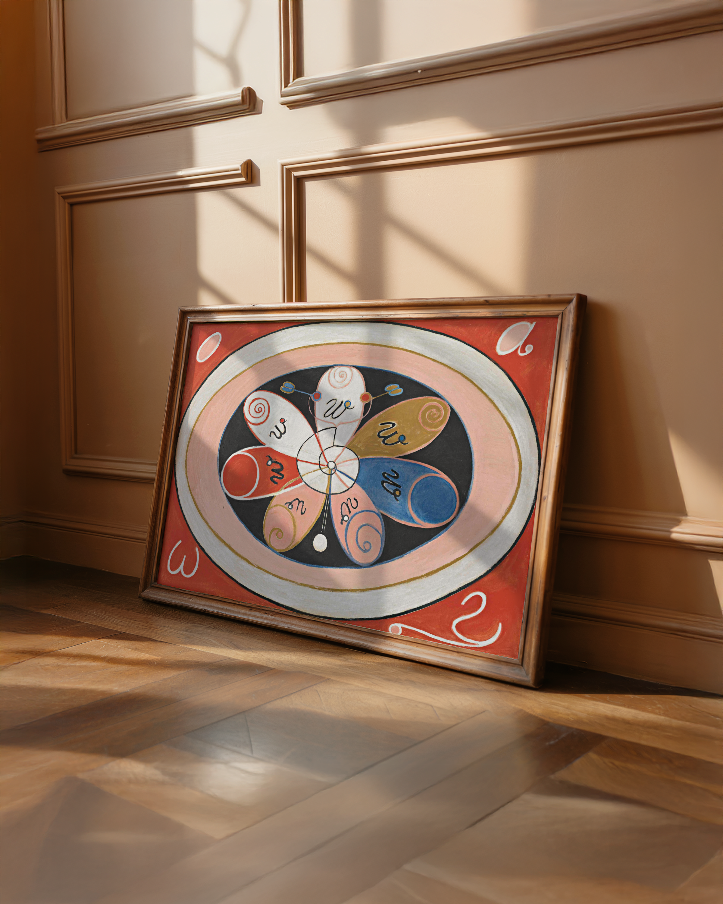 Hilma af Klint - Evolution, No. 15, Group IV, The Seven-pointed Stars (1908)