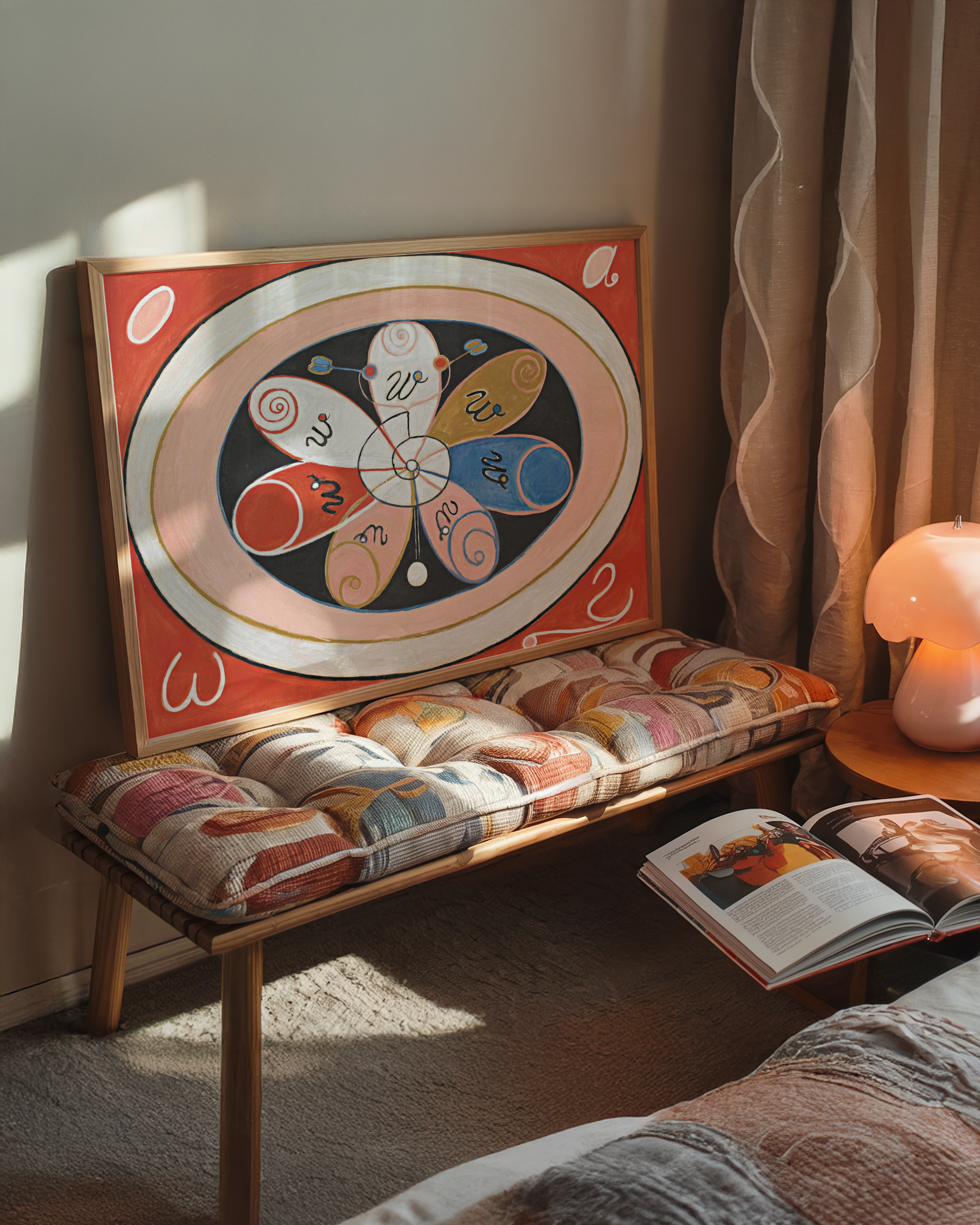 Hilma af Klint - Evolution, No. 15, Group IV, The Seven-pointed Stars (1908)