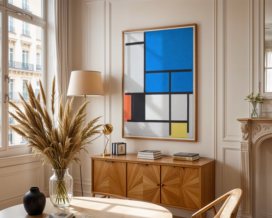 Piet Mondrian - Composition with Large Blue Plane, Red, Black, Yellow, and Gray