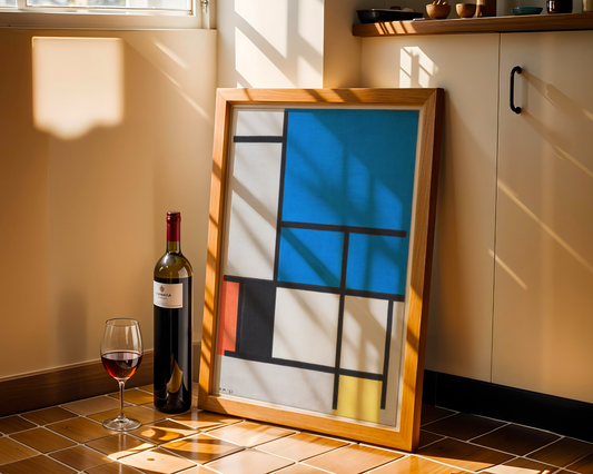 Piet Mondrian - Composition with Large Blue Plane, Red, Black, Yellow, and Gray