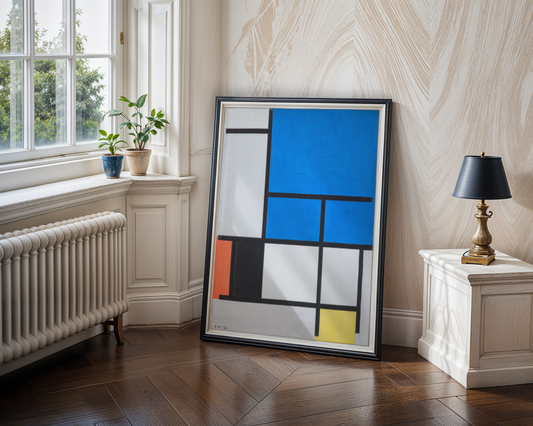 Piet Mondrian - Composition with Large Blue Plane, Red, Black, Yellow, and Gray
