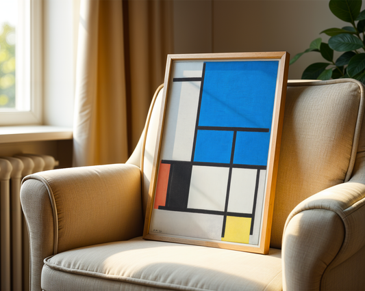 Piet Mondrian - Composition with Large Blue Plane, Red, Black, Yellow, and Gray