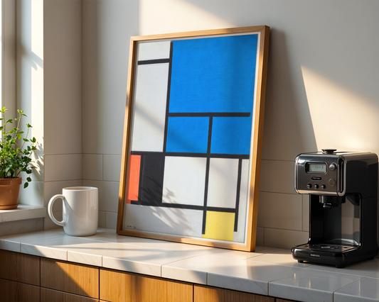 Piet Mondrian - Composition with Large Blue Plane, Red, Black, Yellow, and Gray