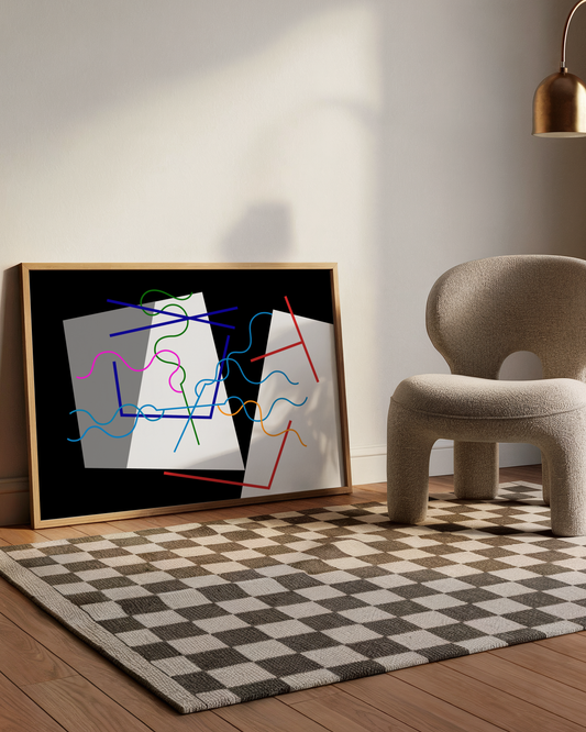 Sophie Taeuber-Arp - Balken und gewellte Linien (Bjelker og bølgende linjer)