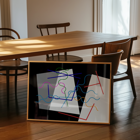 Sophie Taeuber-Arp - Balken und gewellte Linien (Bjelker og bølgende linjer)