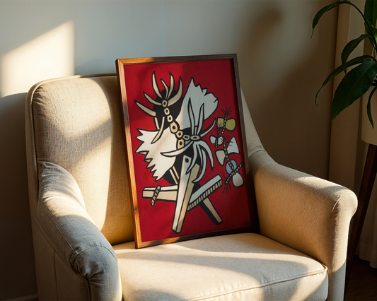 Fernand Léger - Quatre papillons et un insecte (Fire sommerfugler og et insekt)